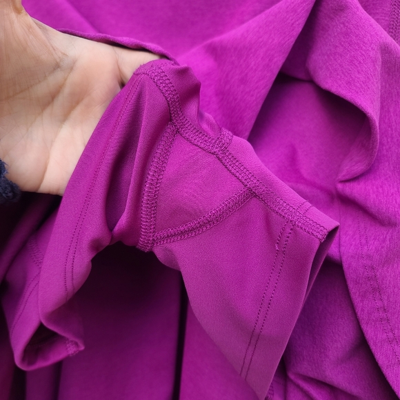 Beyond the Bump | Spacedye Maternity Hot Shot Circle Skirt Magenta Heather - Picture 6 of 8